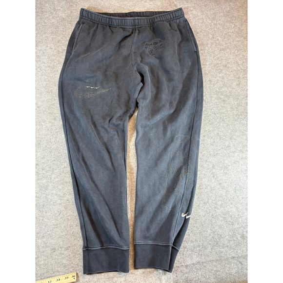 VTG Nike Drip Just Do It Jogger Sweatpants Mens XXL Black Athleisure Sportswear - Picture 3 of 11